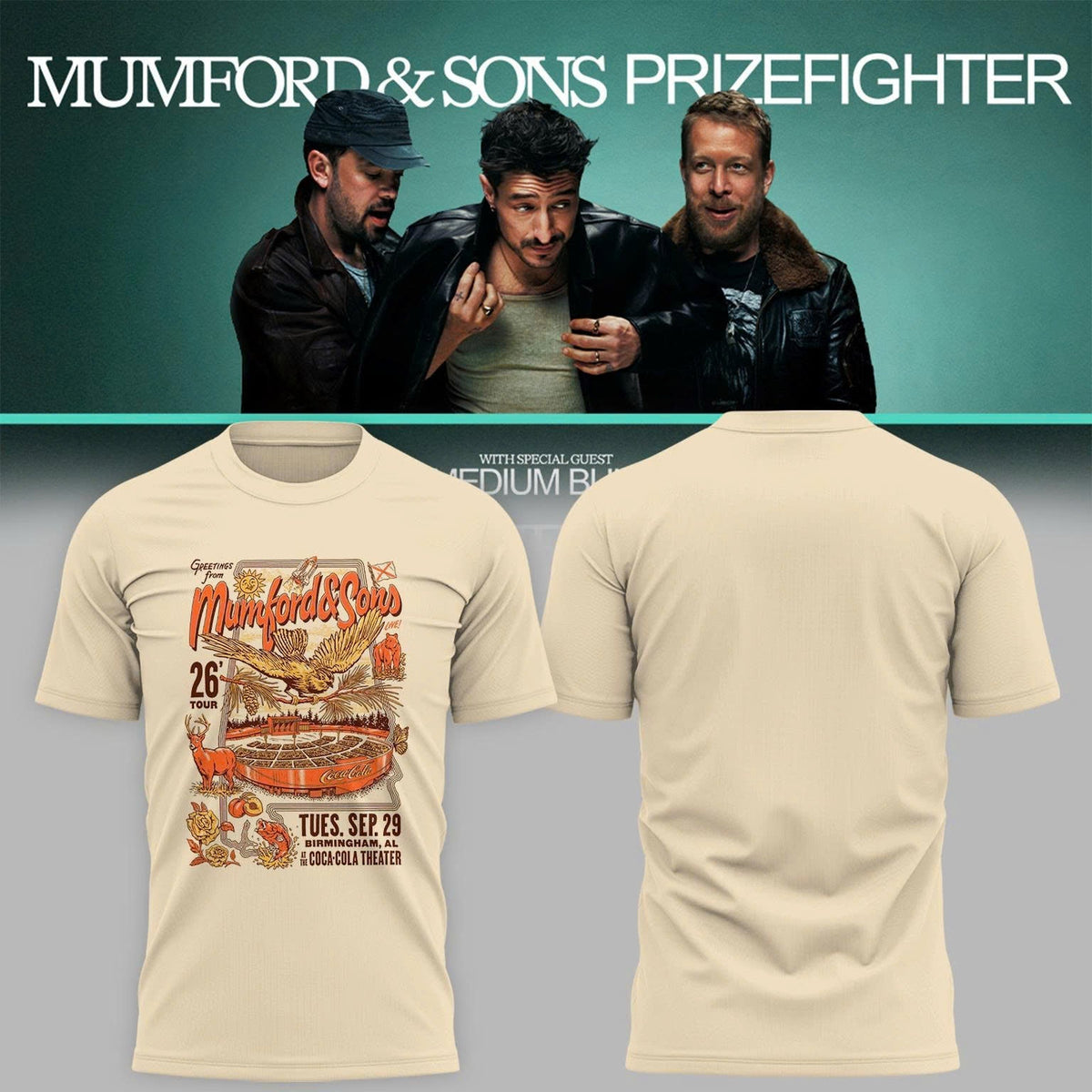 Mumford And Sons Birmingham AL 2026 Tshirt