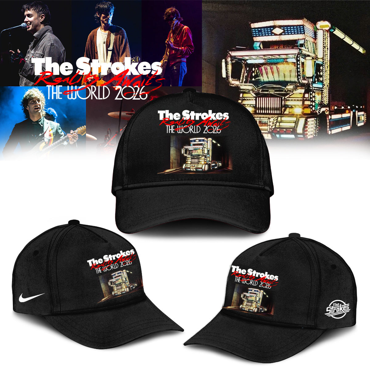 The Strokes Reality Awaits World Tour 2026 Limited Edition Signature – Tshirt