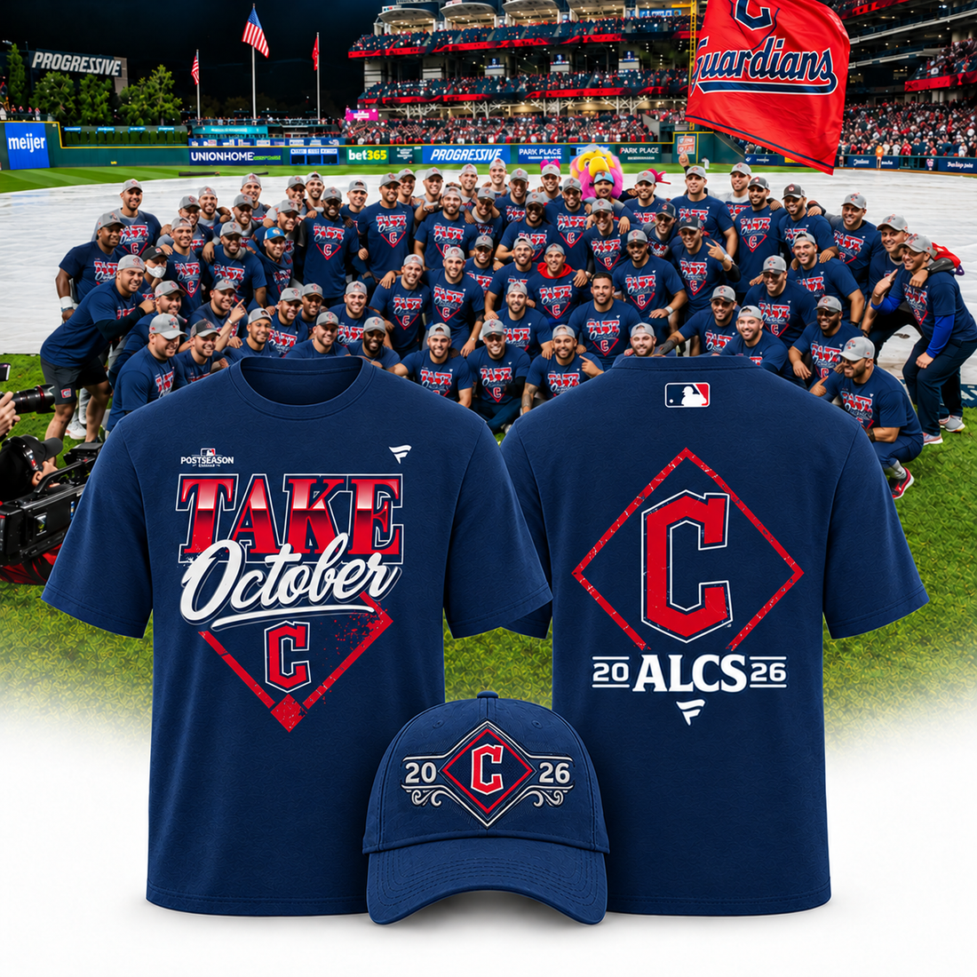 Cleveland Guardians 2026 Take October Tshirt Limited Edition