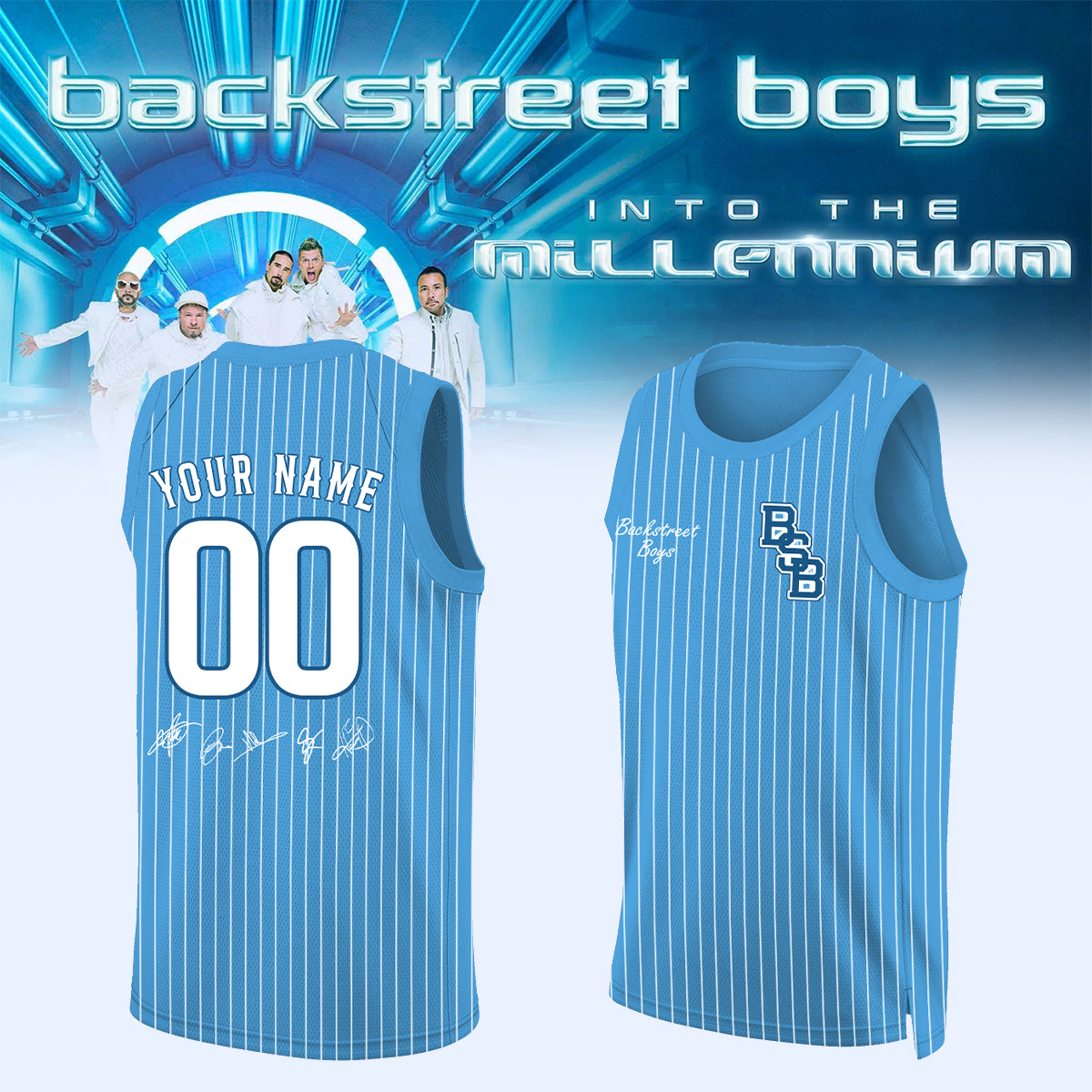 ,,Backstreet Boys ”Into The Millennium” Limited Edition Signature – Jersey (Custom Name&Custom Number)