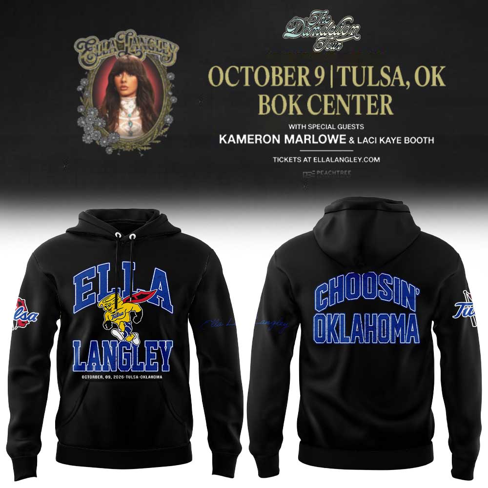 Tulsa Golden Hurricane x Ella Langley The Dandelion Tour 2026 Hoodie