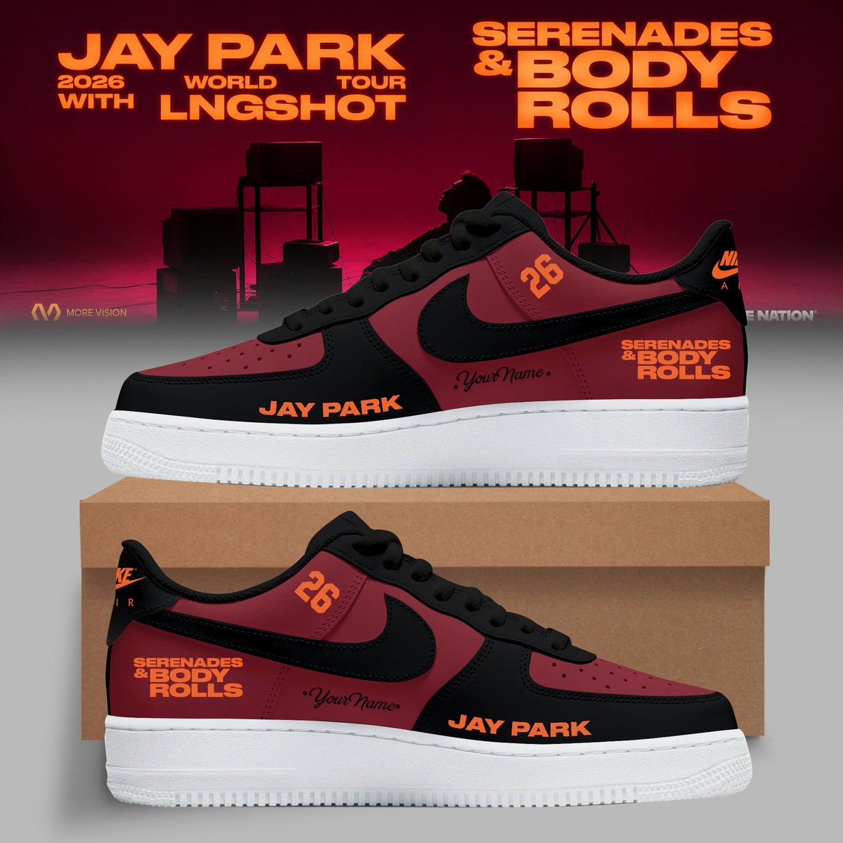 _”Serenades & Body Rolls” – JAY PARK Customize AF1