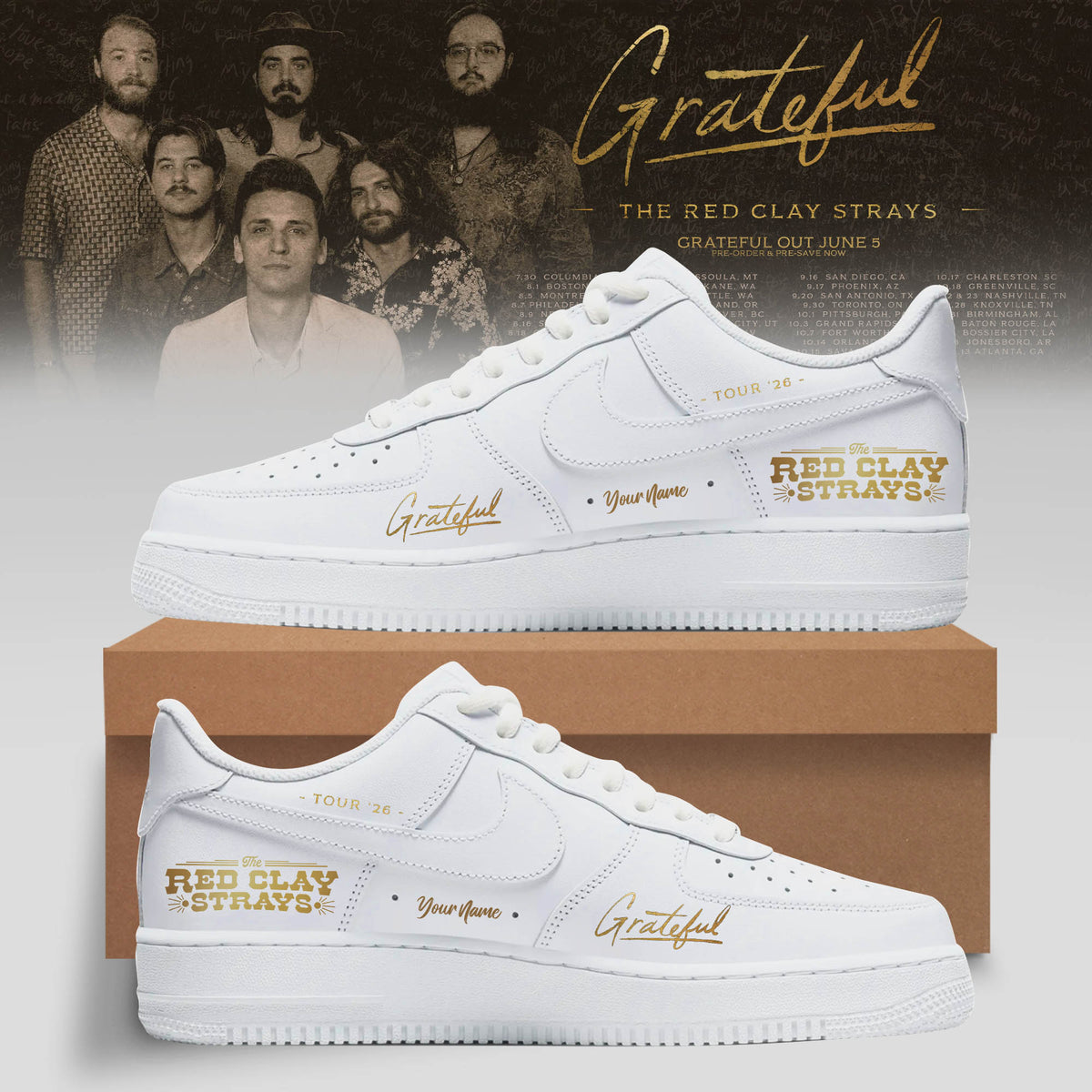 .THE RED CLAY STRAYS 2026 TOUR MERCH SNEAKERS ARE HERE
