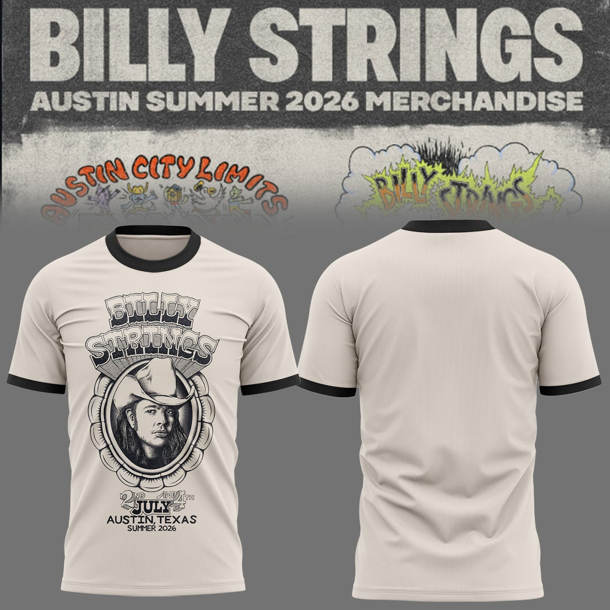 Limited Edition Billy Strings tour 2026 tshirt-KC07032610