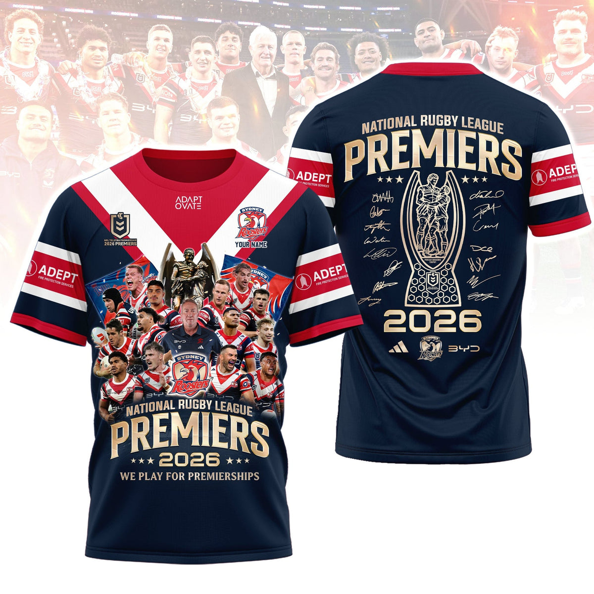 Limited Edition Sydney Roosters Premiers 2026 Shirt