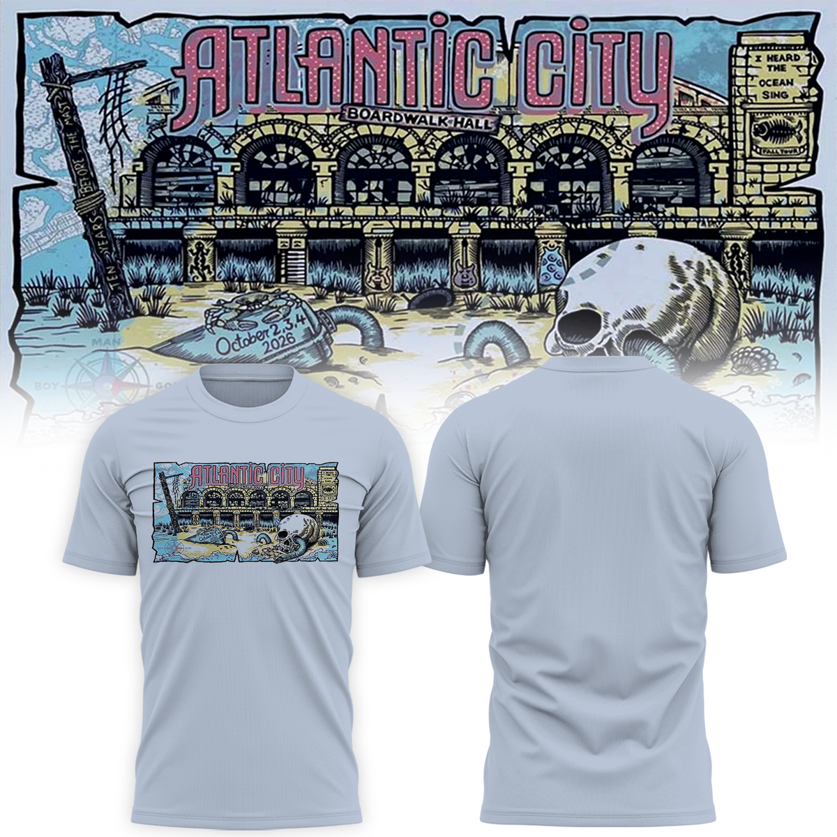 Phish Dry Goods Atlantic City NJ 2026 Limited Edition Shirt Live At Boardwalk Hall On October 2 3 4 2026