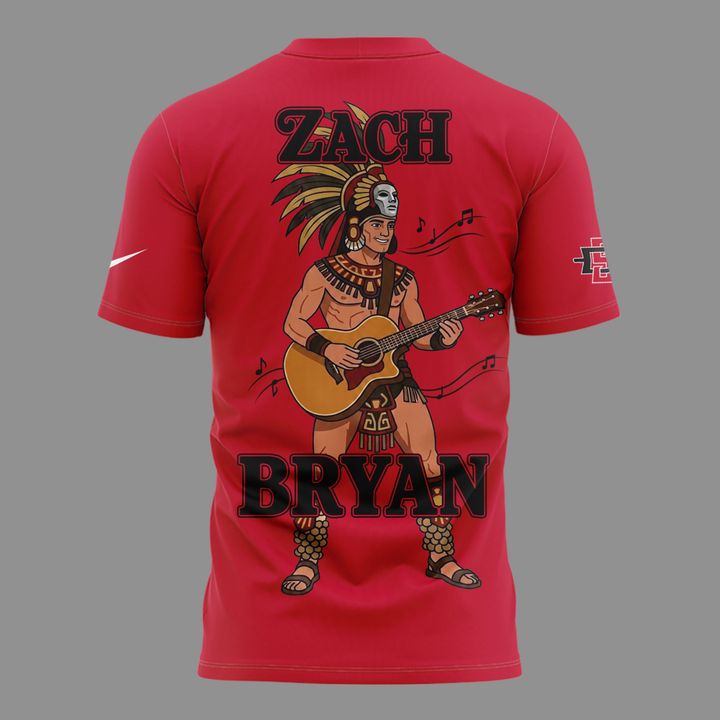 01. Zach Bryan x San Diego State Football - With Heaven On Tour 2026 T-Shirt