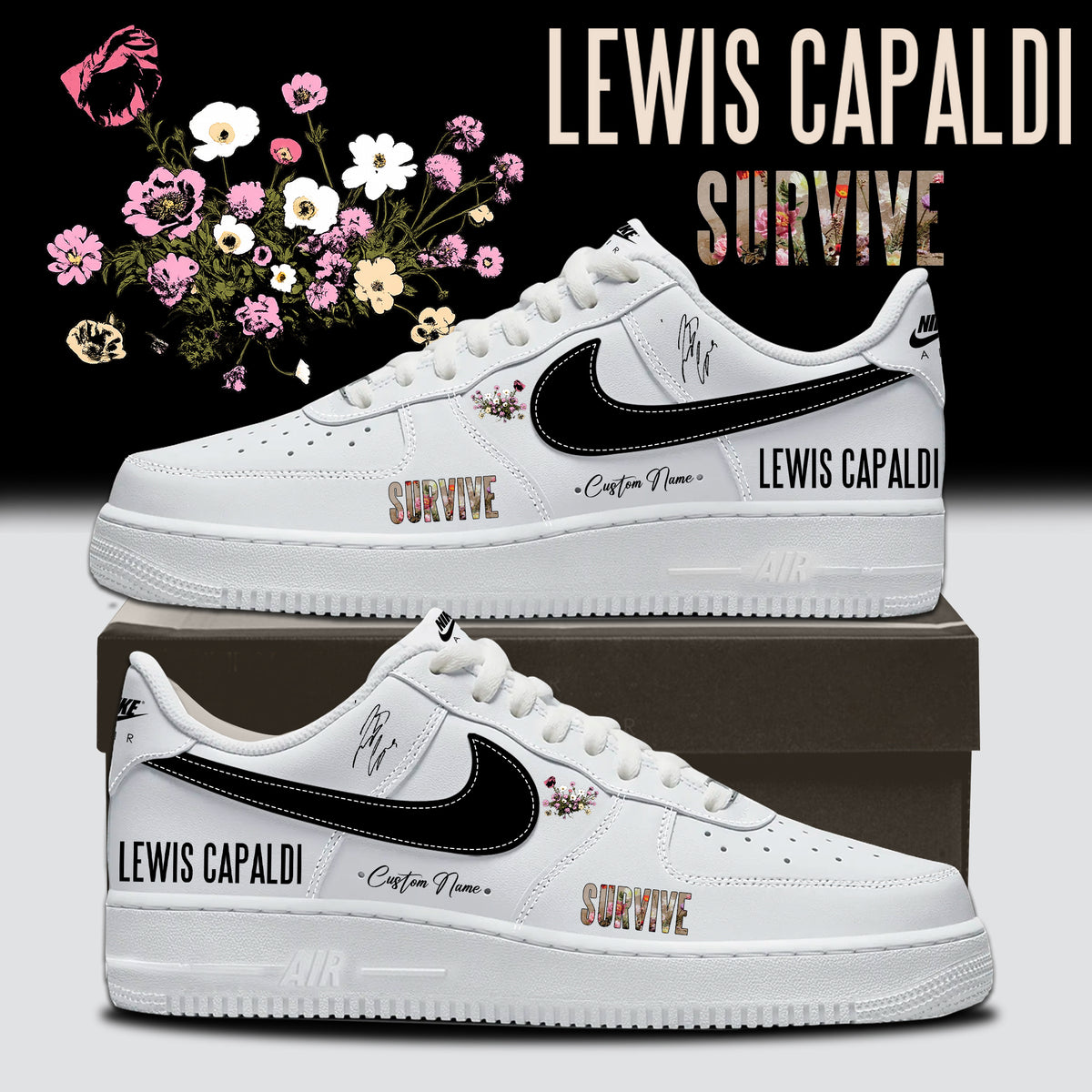 .Lewis Capaldi Tour 2026 – AF1 Shoes