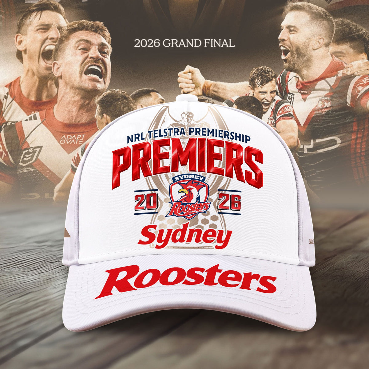 Limited Edition Sydney Roosters 2026 Premiers Cap