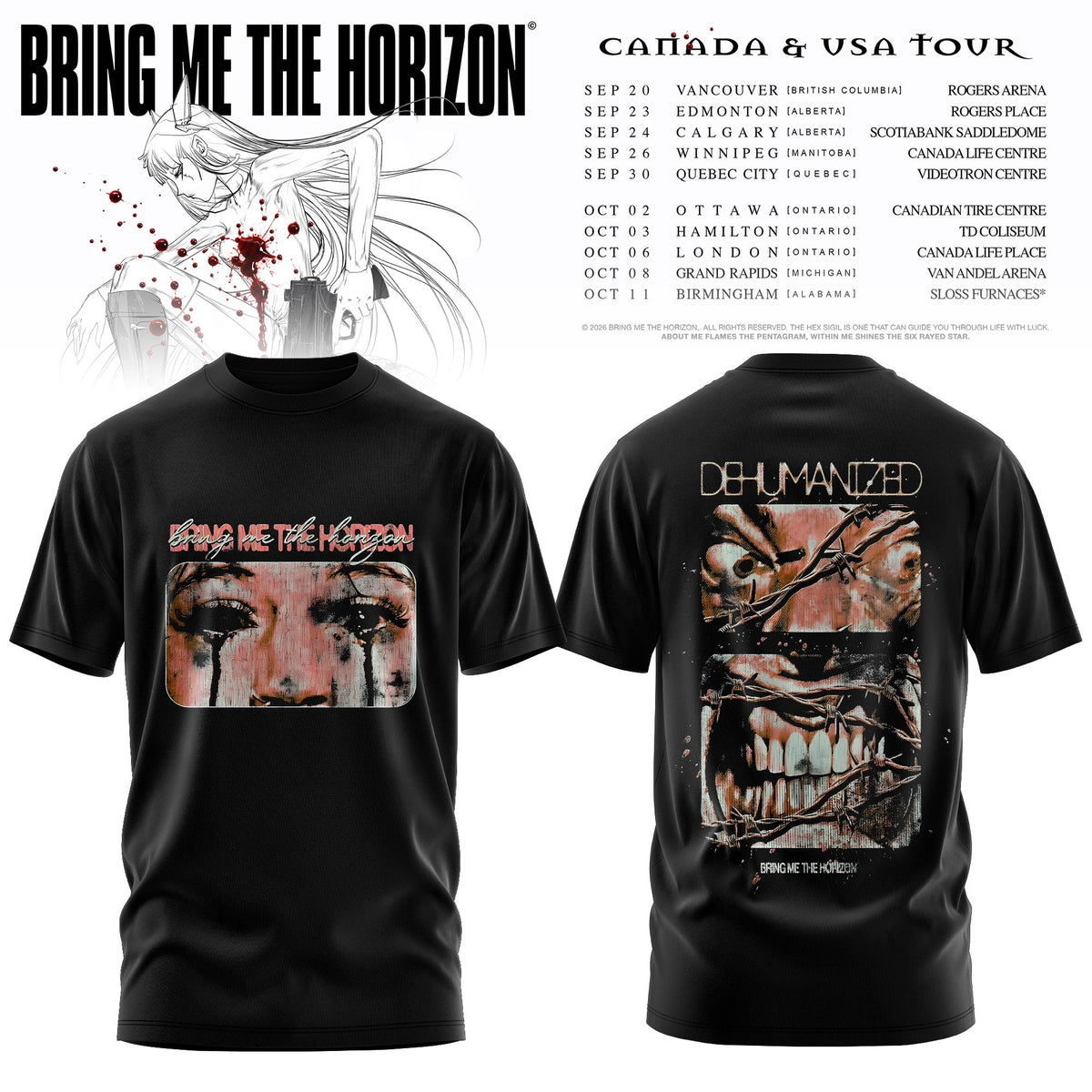BRING ME THE HORIZON — CANADA & USA TOUR TEE