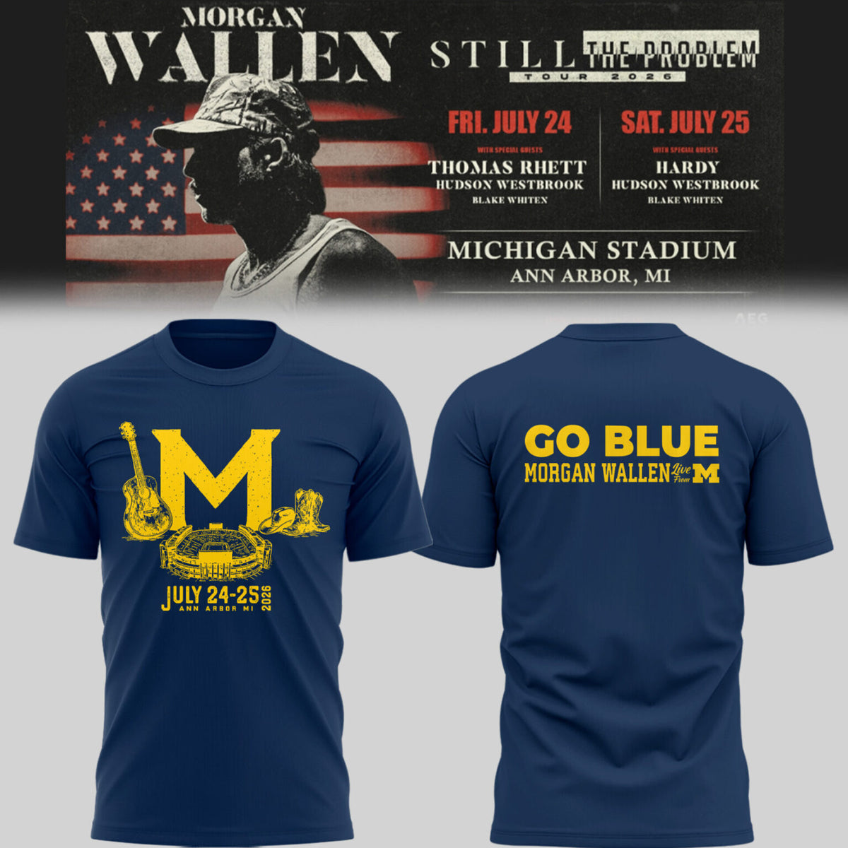 MICHIGAN x MW “Still The Problem Tour 2026” TShirt