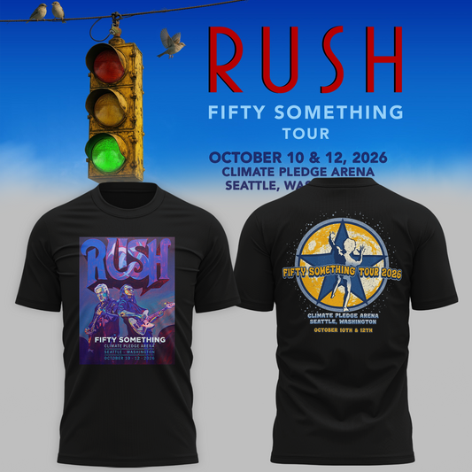 🔥 Rush “Fifty Something Tour 2026” T shirt