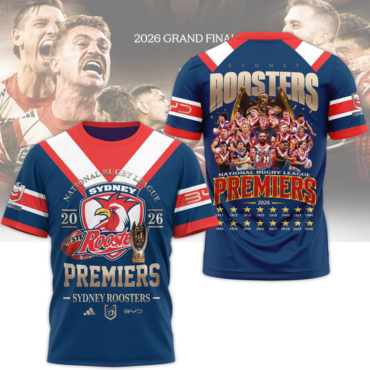 Limited Edition Sydney Roosters  Premiers 2026 Shirt