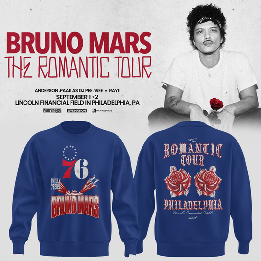 Special 2026 Bruno Mars x Philadelphia 76ers Sweater
