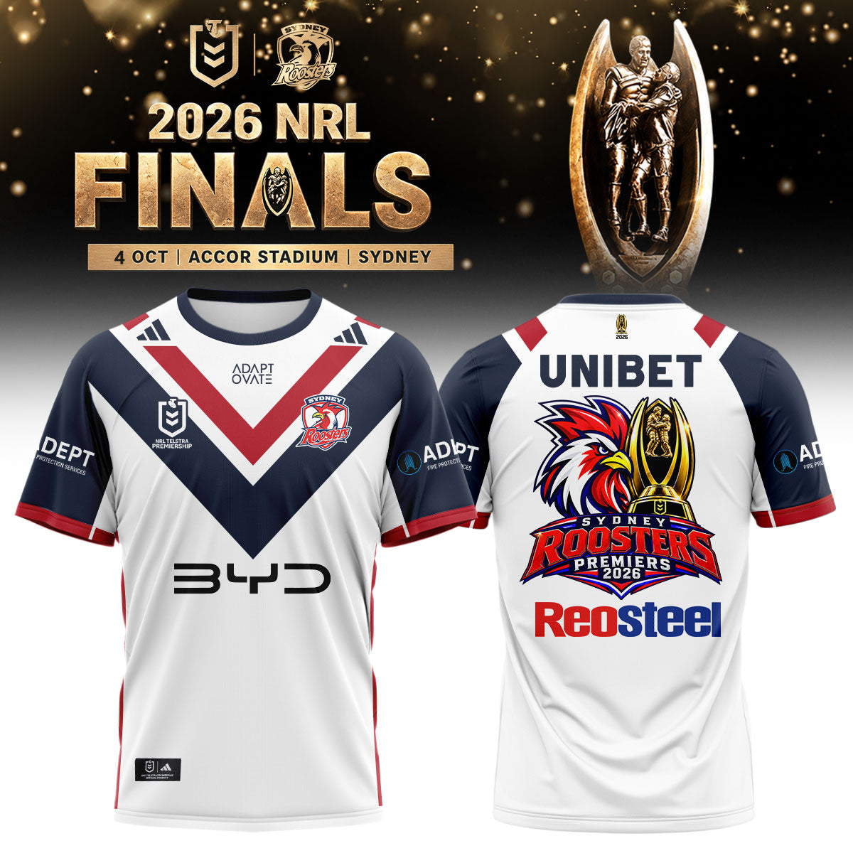 Limited Edition Sydney Roosters  Premiers 2026 Shirt