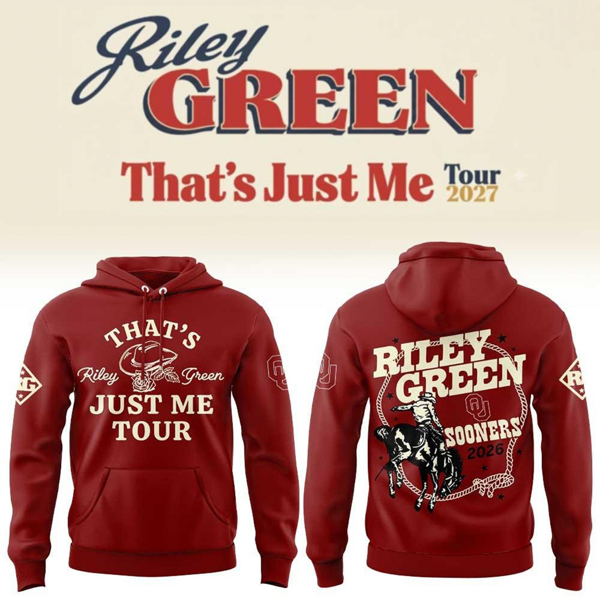 Oklahoma Sooners x Riley Green Thats Just Me Tour 2026 Shirt