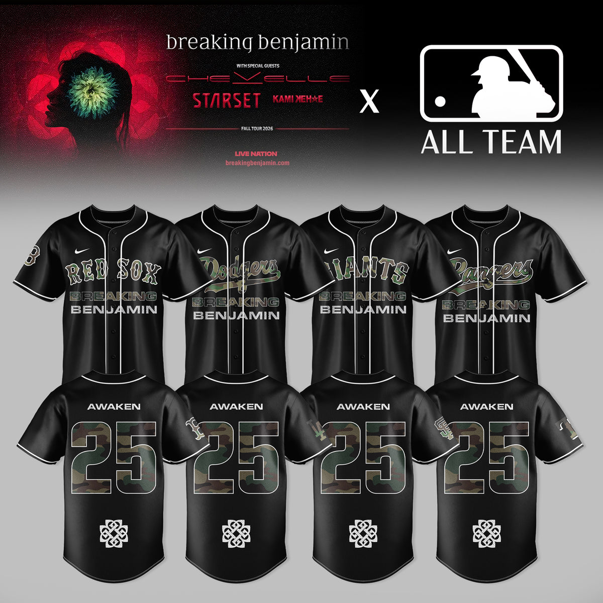 BREAKIN' B American Tour 2026 Premium 3D Baseball Jersey V4