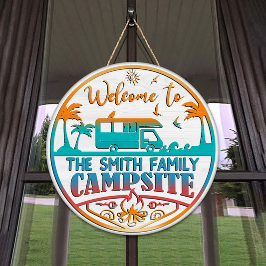 Personalized Welcome To Campsite Wooden Sign, Camping Sign, Custom Campsite Sign, Camping Wooden Sign, Campsite Wooden Sign, Camping Sign