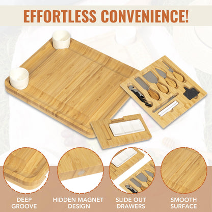 Expanding Charcuterie Board Set with Custom Engraving, Ideal Realtor Closing Gift, Wedding Gift, Housewarming Gift, Bridal Shower gift