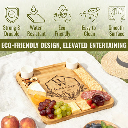 Expanding Charcuterie Board Set with Custom Engraving, Ideal Realtor Closing Gift, Wedding Gift, Housewarming Gift, Bridal Shower gift