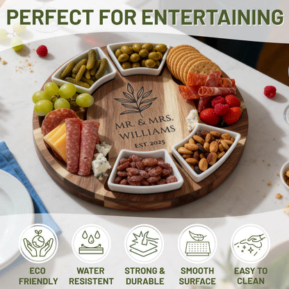 Personalized Home Sweet Home Charcuterie Board, Custom Engraved Wedding Gift, Housewarming, Anniversary, Unique Cheese Board with Knives