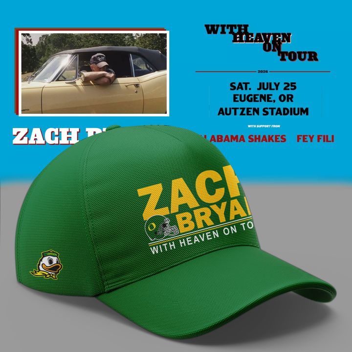 Limited Hoodie Zach Bryan x Oregon Football - With Heaven On Tour 2026 Hoodie