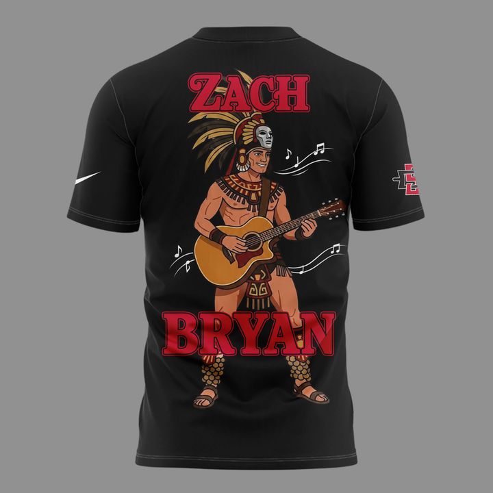 01. Zach Bryan x San Diego State Football - With Heaven On Tour 2026 T-Shirt