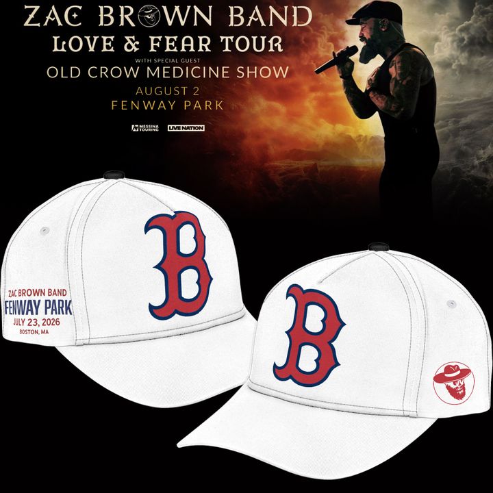 Zac Brown Band x Boston Red Sox Fenway Park - Love & Fear Tour White Hoodie