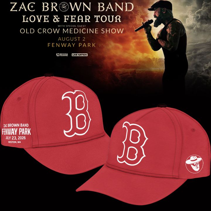 Zac Brown Band x Boston Red Sox Fenway Park - Love & Fear Tour Red Classic Cap