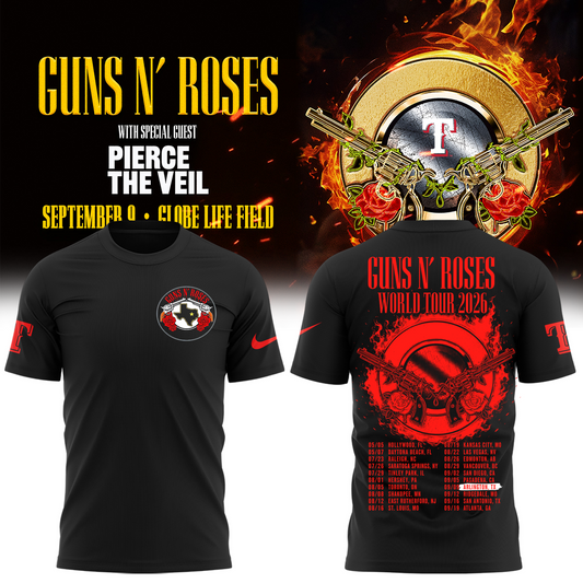 GN’R x Texas Rangers Globe Life Field 2026 Tour T-Shirt_001