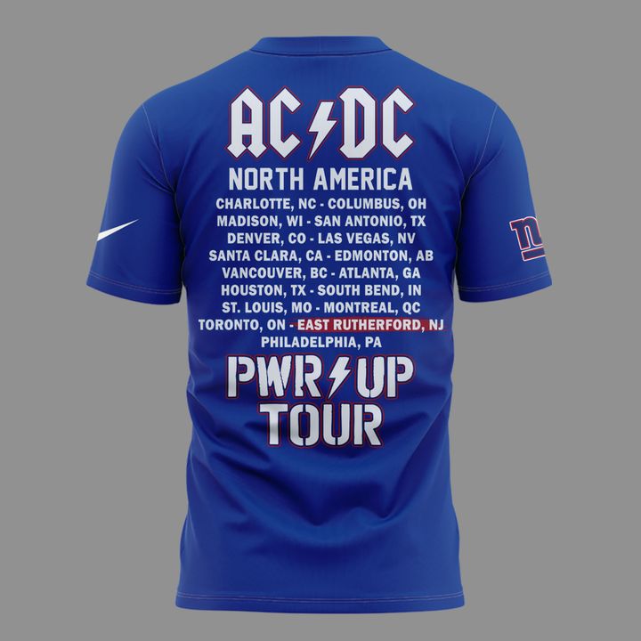 Newest Shirt AC/DC x New York Giants - POWER UP TOUR 2026 T-Shirt