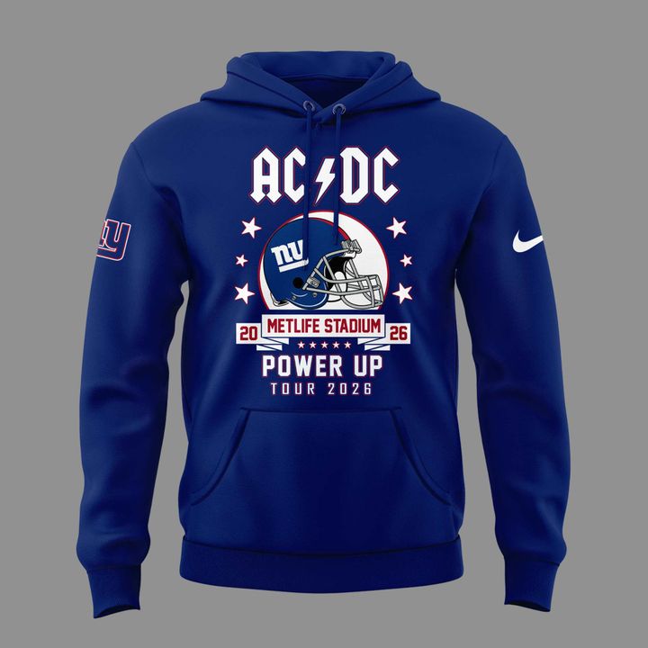 Special AC/DC x New York Giants - POWER UP TOUR 2026 Hoodie