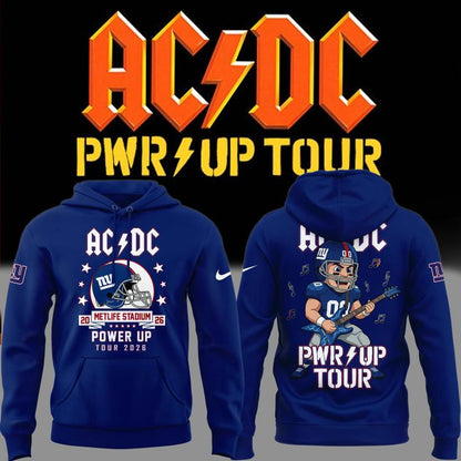 Special AC/DC x New York Giants - POWER UP TOUR 2026 Hoodie