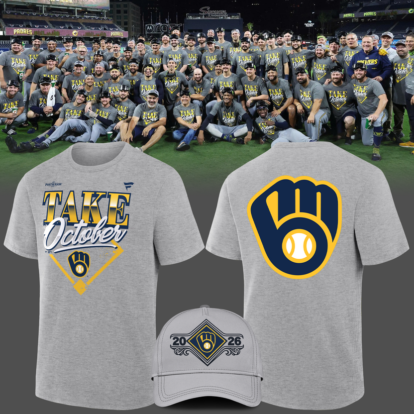 Milwaukee Brewers 2026 Division Series Champions Distressed Locker Room Take October T-Shirt