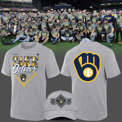 Milwaukee Brewers 2026 Division Series Champions Distressed Locker Room Take October T-Shirt