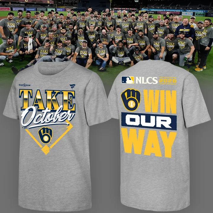 Milwaukee Brewers 2026 Division Series Champions Distressed Locker Room Take October T-Shirt