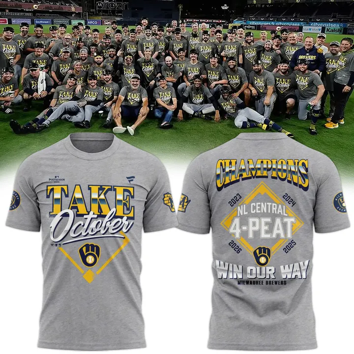 Milwaukee Brewers 2026 Division Series Champions Distressed Locker Room Take October T-Shirt