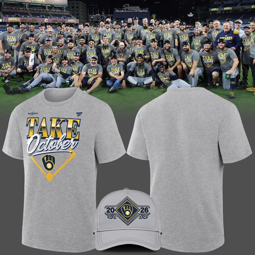 Milwaukee Brewers 2026 Division Series Champions Distressed Locker Room Take October T-Shirt