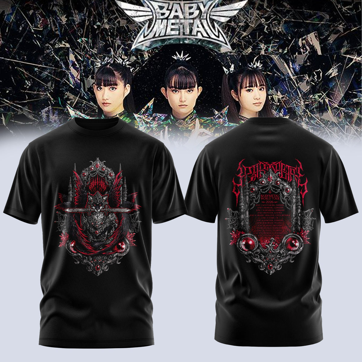 BbyMtl World Tour 2026 3D All-Over Print T-Shirt V1