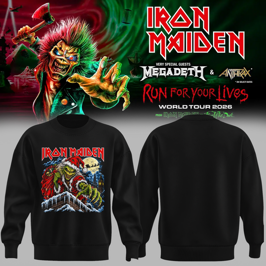 Iron Maiden X Grinch Eddie The Number Of The Beast 2026 Christmas Gift Sweatshirt