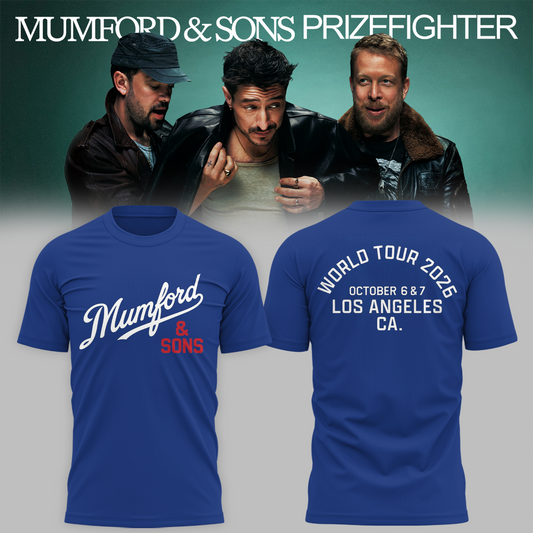 Mumford And Sons Los Angeles CA 2026 Exclusive Event Tee Prizefighter Tour October 6 7 2026 T-Shirt