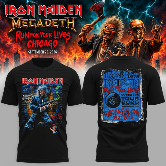 Run For Your Lives World Tour 2026 Chicago September 22 Tshirt