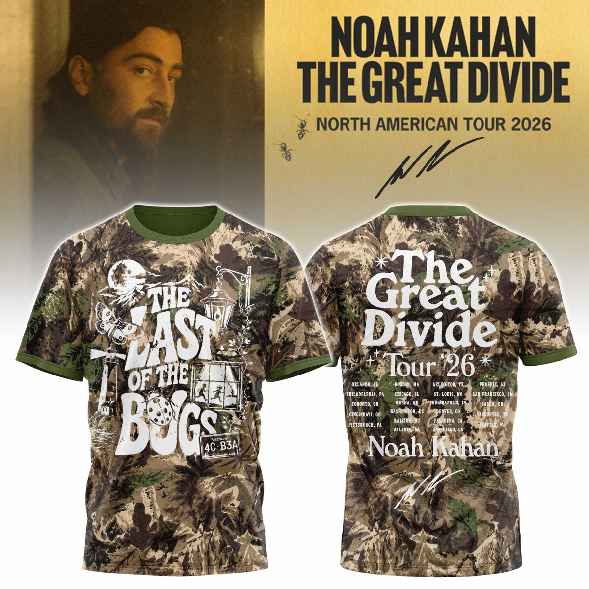 The Great Divide Tour Noah Kahan Limited Edition T-Shirt V2